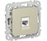 Розетка телефонная IEK FLITE RJ11 категория 3 РТ3-1-ФлШ шампань FI-T10-K37 1