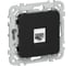 Розетка телефонная IEK FLITE RJ11 категория 3 РТ3-1-ФлЧ черный FI-T10-K02 1