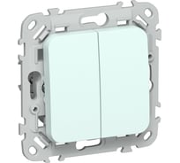 Выключатель 2-клавишный проходной IEK FLITE 10А ВС62-1-0-ФлХЛ холодный лед FI-V22-0-10-1-K94