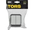 Выключатель двухклавишный проходной IEK TORS 10А IP55 TS225 сер-бел TS-V22-0-10-55-K41 2