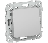 Выключатель 1-клавишный 2-полюсный проходной IEK FLITE 10А ВС6/21-1-0-ФлА алюминий FI-V12-0-10-1-2-K47