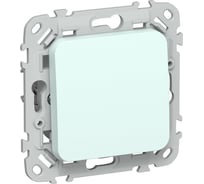 Выключатель 1-клавишный кнопочный проходной IEK FLITE 10А ВС61-2-0-ФлХЛ холодный лед FI-V18-0-10-1-K94
