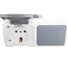 Блок горизонтальный General Lighting Systems СИГМА выключатель одноклавишный + розетка 2П+3 открытой установки IP54 16А 250В бело-серая 477080 2