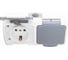 Блок горизонтальный General Lighting Systems СИГМА Двойная розетка 2П+3 открытой установки IP54 16А 250В бело-серая 477081 2
