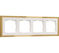 Рамка Werkel на 4 поста Baguette W0042853 (белый/золотистая латунь) a072285