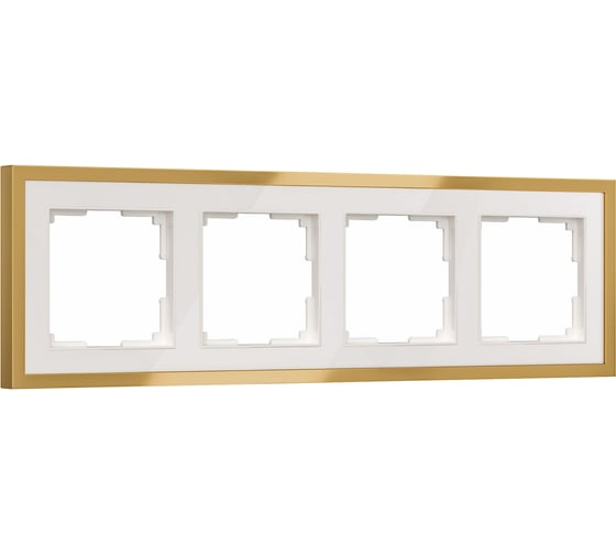 Рамка Werkel на 4 поста Baguette W0042853 (белый/золотистая латунь) a072285