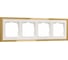 Рамка Werkel на 4 поста Baguette W0042853 (белый/золотистая латунь) a072285 1