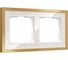 Рамка Werkel на 2 поста Baguette W0022853 (белый/золотистая латунь) a072283 1