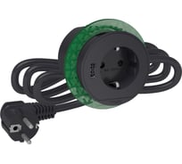 Розеточный блок Systeme Electric Unica System + Антрацит (2к+з)+usb тип А SE INS44005