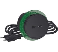 Розеточный блок usb тип А + тип С Systeme Electric Unica System+ Антрацит SE INS44009