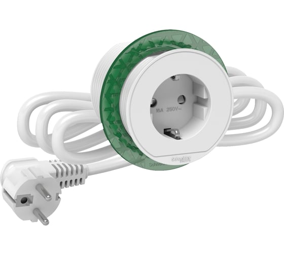 Розеточный блок 1x (2к+з) Systeme Electric Unica System+ Белый SE INS44000