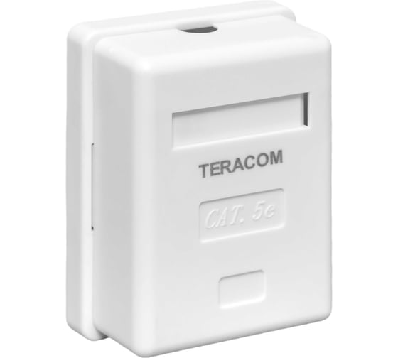 Розетка настенная EKF teracom cat.5e неэкранированная 1 порт rj-45 dual idc белая TRC-WBOX-1RJ45-5EUTP-WH