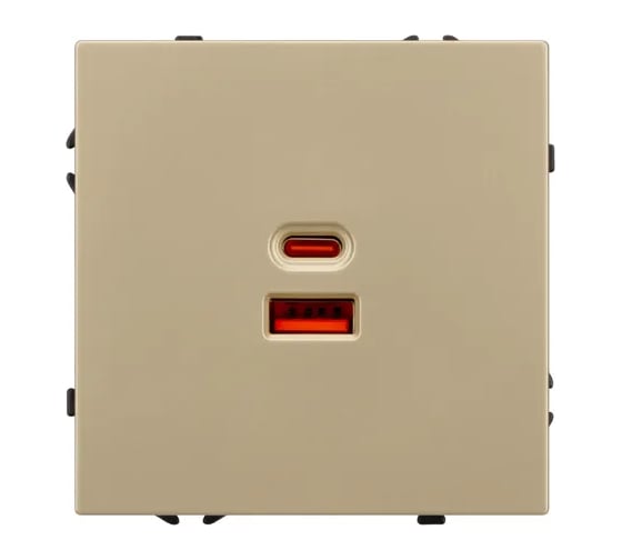 Розетка USB Arlight ARL NOBE тип A+C софт-тач золотой песок SCT-MUAC-SFPL-FC-GD 1шт 054318(1)