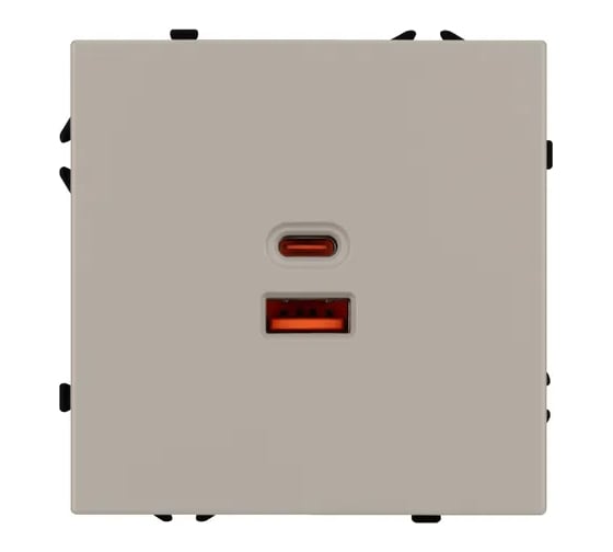 Розетка USB Arlight ARL NOBE тип A+C софт-тач кашемир SCT-MUAC-SFPL-FC-CA 1шт 059446(1)
