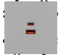 Розетка USB Arlight ARL NOBE тип A+C софт-тач никель SCT-MUAC-SFPL-FC-IS 1шт 059447(1)