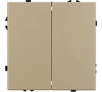 Выключатель 2 клавишный Arlight ARL NOBE софт-тач золотой песок SWT-MK02-SFPL-GD 1шт 054253(1)