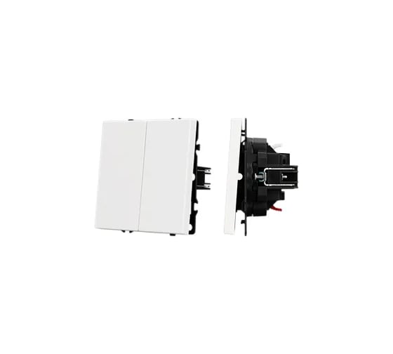 Выключатель звонковый 2 клавишный Arlight ARL NOBE софт-тач белый кварц SWT-MKR2-SFPL-WH 1шт 061741(1)