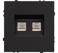 Розетка компьютерная Arlight ARL NOBE двойная софт-тач черный оникс SCT-MPC2-SFPL-BK Arli 1шт 054313(1)