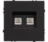 Розетка компьютерная Arlight ARL NOBE двойная софт-тач черный оникс SCT-MPC2-SFPL-BK  Arli 1шт 054313(1) 1