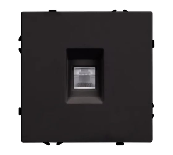 Розетка компьютерная Arlight ARL NOBE софт-тач черный оникс SCT-MPC1-SFPL-BK 1шт 054305(1)