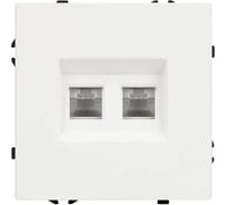 Розетка компьютерная Arlight ARL NOBE двойная софт-тач белый кварц SCT-MPC2-SFPL-WH 1шт 054312(1)