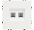 Розетка компьютерная Arlight ARL NOBE двойная софт-тач белый кварц SCT-MPC2-SFPL-WH 1шт 054312(1) 1