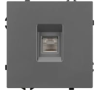 Розетка компьютерная Arlight ARL NOBE софт-тач серый базальт SCT-MPC1-SFPL-GR 1шт 054307(1)