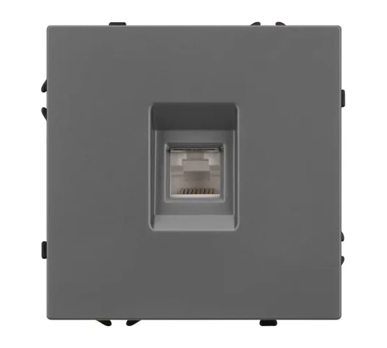 Розетка компьютерная Arlight ARL NOBE софт-тач серый базальт SCT-MPC1-SFPL-GR 1шт 054307(1)