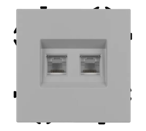 Розетка компьютерная Arlight ARL NOBE двойная софт-тач никель SCT-MPC2-SFPL-IS 1шт 059451(1)
