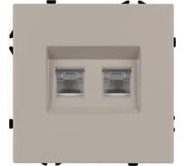 Розетка компьютерная Arlight ARL NOBE двойная софт-тач кашемир SCT-MPC2-SFPL-CA 1шт 059450(1)