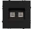 Розетка телефонная Arlight ARL NOBE двойная софт-тач черный оникс SCT-MTL2-SFPL-BK , - 1шт 054309(1) 1