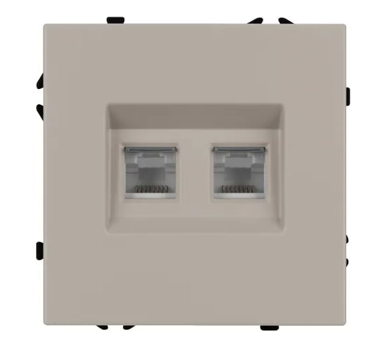 Розетка телефонная Arlight ARL NOBE двойная софт-тач кашемир SCT-MTL2-SFPL-CA 1шт 061889(1)