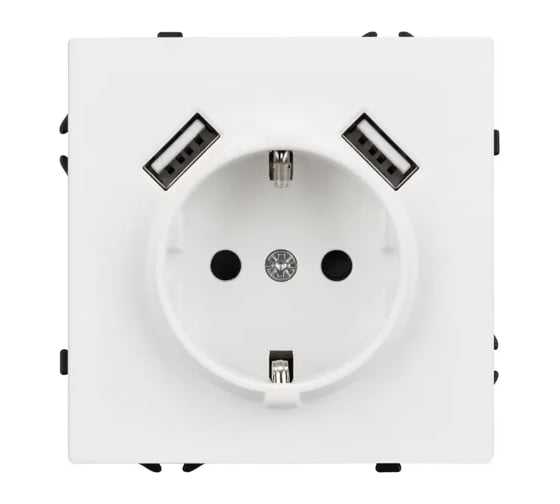 Розетка Arlight ARL NOBE заземляющий контакт, со шторками с USB тип А+А софт-тач белый кварц SCT-MUAA-SFPL-W 1шт 054288(1)