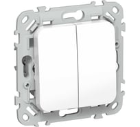 Выключатель IEK FLITE 2-клавишный 10А ВС12-1-0-ФлБ белый FI-V20-0-10-1-K01