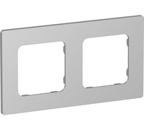 Рамка IEK FLITE 2-местная РУ-2-К-ФлА алюминий FI-M22-32-20-K47