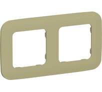 Рамка IEK FLITE 2-местная РУ-2-А-ФлО оливковый FI-M22-31-20-K26