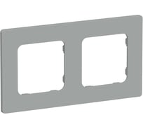 Рамка IEK FLITE 2-местная РУ-2-К-ФлС серый FI-M22-32-20-K03
