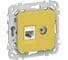 Розетка IEK FLITE 2-местная RJ45/TV категория 5Е UTP РКТВ5е-2-0-ФлЖК желтый карри FI-AK22-1-K44 1
