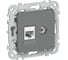 Розетка IEK FLITE 2-местная RJ45/TV категория 5Е UTP РКТВ5е-2-0-ФлМА мокрый асфальт FI-AK22-1-K80 2