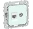 Розетка IEK FLITE 2-местная RJ45/TV категория 5Е UTP РКТВ5е-2-0-ФлХЛ холодный лед FI-AK22-1-K94 2