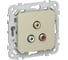 Розетка RCA IEK FLITE РАрса-ФлШ шампань FI-R10-K37 1