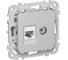 Розетка IEK FLITE 2-местная RJ45/TV категория 6 UTP РКТВ6-2-0-ФлА алюминий FI-AK22-2-K47 1