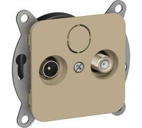 Розетка IEK FLITE 2-местная TV+SAT экранированная оконечная РТВс-2-1-1-ФлХ хаки FI-AF23-O-K59