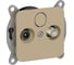 Розетка IEK FLITE 2-местная TV+SAT экранированная оконечная РТВс-2-1-1-ФлХ хаки FI-AF23-O-K59 1