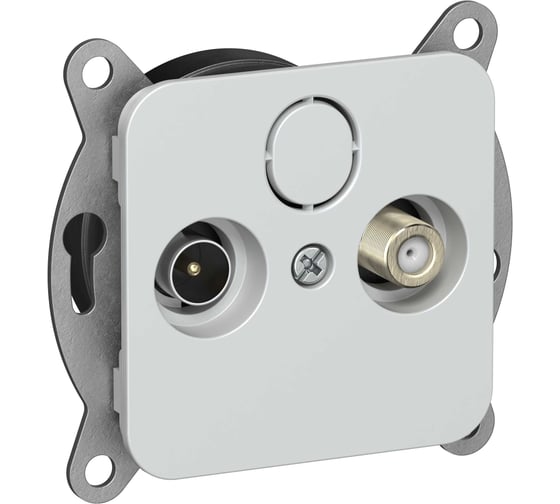 Розетка IEK FLITE 2-местная TV+SAT экранированная оконечная РТВс-2-1-1-ФлЖ жемчуг FI-AF23-O-K36