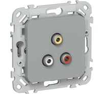 Розетка RCA IEK FLITE РАрса-ФлС серый FI-R10-K03