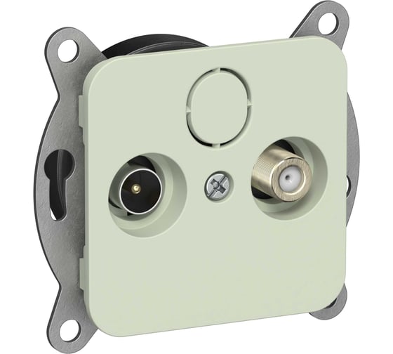 Розетка IEK FLITE 2-местная TV+SAT экранированная оконечная РТВс-2-1-1-ФлП панг FI-AF23-O-K92