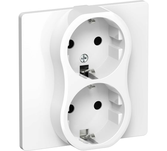 Розетка IEK FLITE 2-я с з/к без з/ш б/к 16А РС12-1-К-ФлБ белый FI-R21C-16-1-K01