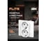 Розетка IEK FLITE 2-я с з/к без з/ш б/к 16А РС12-1-К-ФлБ белый FI-R21C-16-1-K01 2
