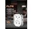 Розетка IEK FLITE 2-я без з/к с з/ш б/к 10А РСш02-1-ФлБ белый FI-R23-10-1-K01 2